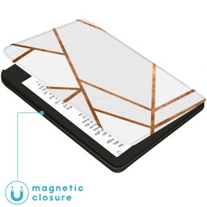 iMoshion Design Slim Hard Case Bookcase Tolino Shine 4 - White Graphic