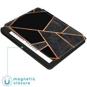 iMoshion Design Slim Hard Case Sleepcover met stand Kobo Sage / Tolino Epos 3 - Black Graphic