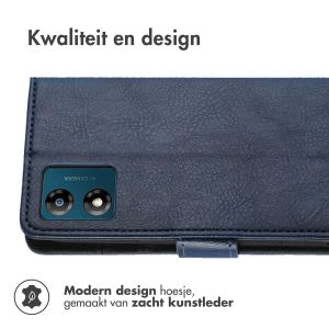 iMoshion Luxe Bookcase Motorola Moto E13 - Donkerblauw