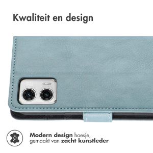 iMoshion Luxe Bookcase Motorola Moto G73 - Lichtblauw