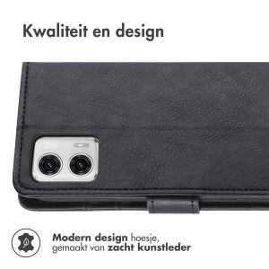 iMoshion Luxe Bookcase Motorola Moto G73 - Zwart
