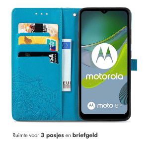 iMoshion Mandala Bookcase Motorola Moto E13 - Turquoise