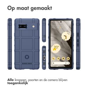 iMoshion Rugged Shield Backcover Google Pixel 7a - Donkerblauw