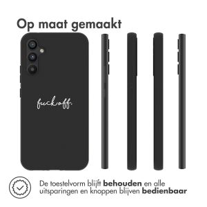 iMoshion Design hoesje Samsung Galaxy A34 (5G) - Fuck Off - Zwart