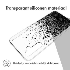 iMoshion Design hoesje Samsung Galaxy A34 (5G) - Spetters - Zwart