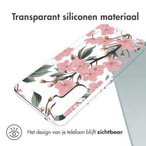 iMoshion Design hoesje Samsung Galaxy A54 (5G) - Bloem - Roze / Groen