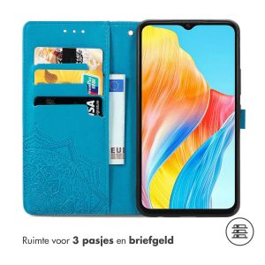 iMoshion Mandala Bookcase Oppo A18 / Oppo A38 - Turquoise