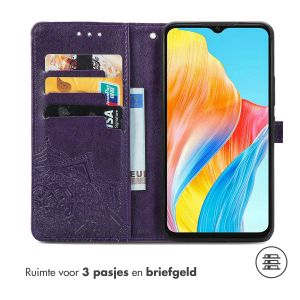 iMoshion Mandala Bookcase Oppo A18 / Oppo A38 - Paars