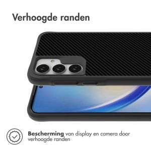 iMoshion Rugged Hybrid Carbon Case Samsung Galaxy A35 - Black / Carbon