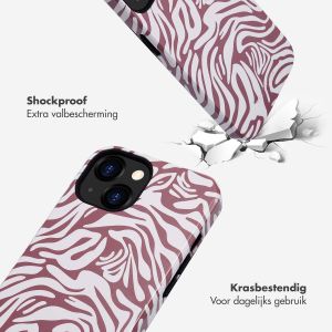 Selencia Vivid Backcover iPhone 13 - Trippy Swirl Dark Rose