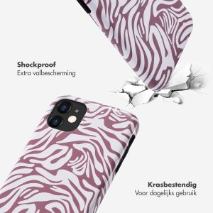 Selencia Vivid Backcover iPhone 11 - Trippy Swirl Dark Rose