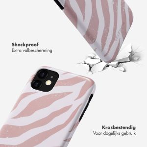 Selencia Vivid Backcover iPhone 11 - Colorful Zebra Old Pink