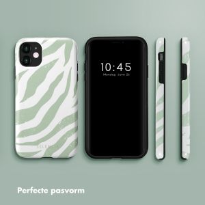 Selencia Vivid Backcover iPhone 11 - Colorful Zebra Sage Green