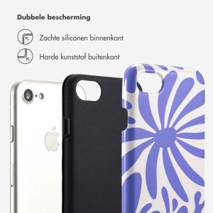 Selencia Vivid Backcover iPhone SE (2022 / 2020) / 8 / 7 / 6(s) - Modern Bloom Sapphire Blue