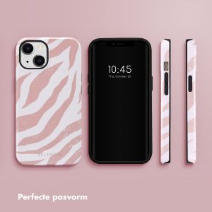 Selencia Vivid Backcover iPhone 14 - Colorful Zebra Old Pink