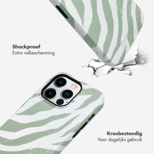 Selencia Vivid Backcover iPhone 14 Pro - Colorful Zebra Sage Green