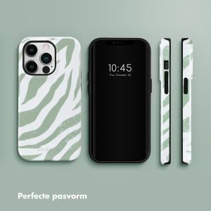 Selencia Vivid Backcover iPhone 14 Pro - Colorful Zebra Sage Green
