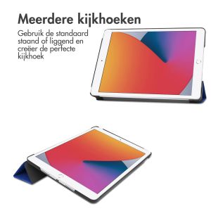 iMoshion Trifold Bookcase iPad 7 (2019) / iPad 8 (2020) / iPad 9 (2021) 10.2 inch - Cobalt Blue