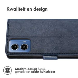 iMoshion Luxe Bookcase Motorola Moto G34 - Donkerblauw