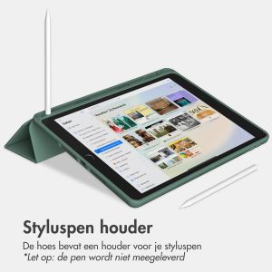 Accezz Smart Silicone Bookcase iPad 6 (2018) 9.7 inch / iPad 5 (2017) 9.7 inch - Donkergroen
