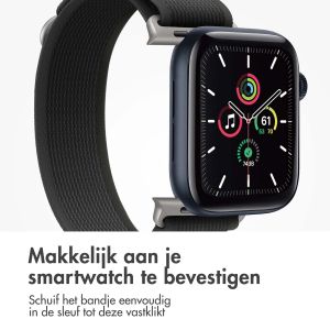 iMoshion Nylon Trail bandje Apple Watch Series 1-9 / SE - 38/40/41 mm - Zwart