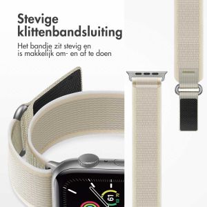 iMoshion Nylon Trail bandje Apple Watch Series 1-9 / SE - 38/40/41 mm - Sterrenlicht