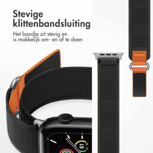 iMoshion Nylon Trail bandje Apple Watch Series 1-9 / SE / Ultra (2) - 42/44/45/49 mm - Pure Black