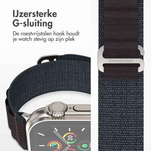 iMoshion Nylon Alpine bandje Apple Watch Series 1-9 / SE / Ultra (2) - 42/44/45/49 mm - Indigo