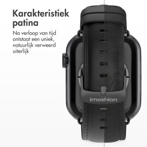 iMoshion Classic lederen bandje Apple Watch Series 1-9 / SE / Ultra (2) - 42/44/45/49 mm - Zwart