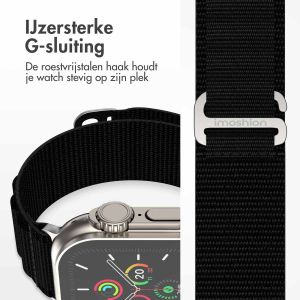 iMoshion Nylon Alpine bandje Apple Watch Series 1-9 / SE - 38/40/41 mm - Zwart