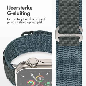iMoshion Nylon Alpine bandje Apple Watch Series 1-9 / SE - 38/40/41 mm - Blauw