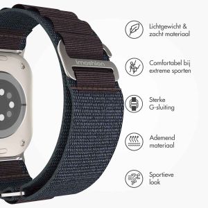 iMoshion Nylon Alpine bandje Apple Watch Series 1-9 / SE - 38/40/41 mm - Indigo