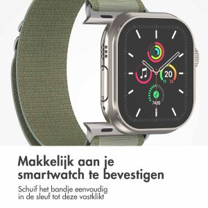 iMoshion Nylon Alpine bandje Apple Watch Series 1-9 / SE - 38/40/41 mm - Olijfgroen