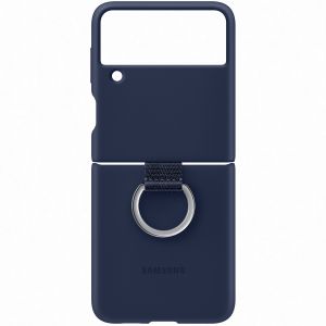 Samsung Originele Silicone Cover Ring Samsung Galaxy Z Flip 3 - Navy