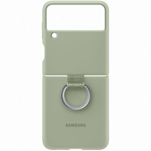 Samsung Originele Silicone Cover Ring Samsung Galaxy Z Flip 3 - Olive Green