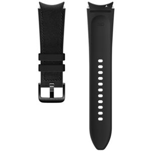 Samsung Originele Hybrid Leather Band M/L Galaxy Watch / Watch 3 / Watch 4 / Active 2: 40-41-42-44mm - Zwart