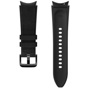 Samsung Originele Hybrid Leather Band S/M Galaxy Watch / Watch 3 / Watch 4 / Active 2: 40-41-42-44mm - Zwart