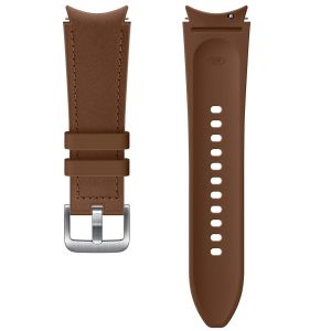 Samsung Originele Hybrid Leather Band S/M Galaxy Watch / Watch 3 / Watch 4 / Active 2: 40-41-42-44mm - Bruin