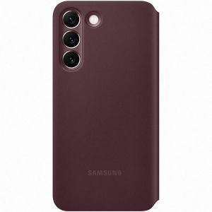 Samsung Originele Clear View Bookcase Galaxy S22 - Burgundy