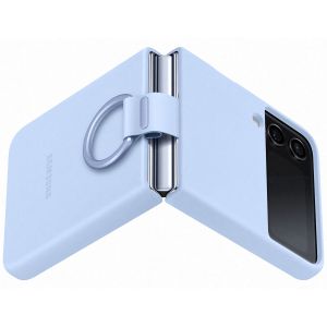 Samsung Originele Silicone Cover Ring Galaxy Z Flip 4 - Arctic Blue