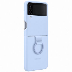 Samsung Originele Silicone Cover Ring Galaxy Z Flip 4 - Arctic Blue