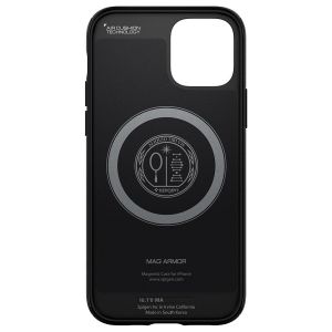 Spigen MagSafe Armor Backcover iPhone 12 (Pro) - Zwart