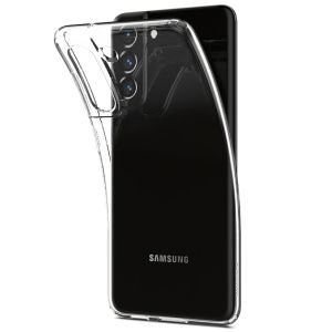 Spigen Liquid Crystal Backcover Samsung Galaxy S21 FE - Transparant