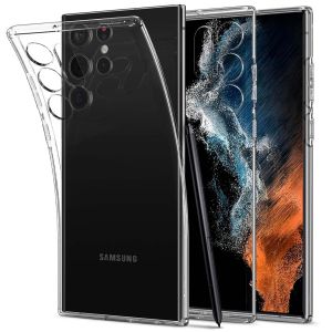 Spigen Liquid Crystal Backcover Samsung Galaxy S22 Ultra - Transparant