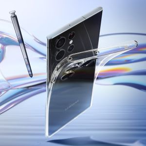 Spigen Liquid Crystal Backcover Samsung Galaxy S22 Ultra - Transparant