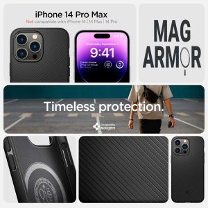 Spigen MagSafe Armor Backcover iPhone 14 Pro Max - Zwart