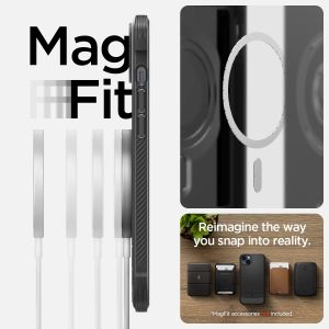 Spigen Rugged Armor Backcover MagSafe iPhone 14 - Zwart