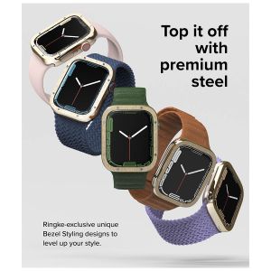 Ringke Bezel Styling Apple Watch Series 7 / 8 / 9 - 41 mm - Hairline Bolts Gold