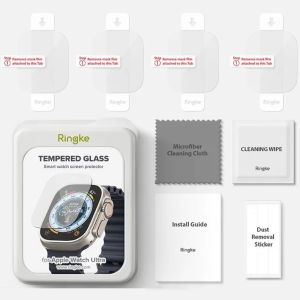 Ringke Tempered Glass Screenprotector 4-pack Apple Watch Ultra (2) - 49 mm 