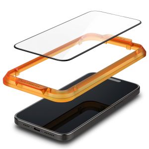 Spigen AlignMaster Full Screenprotector 2 Pack iPhone 15 Plus - Zwart